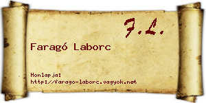 Faragó Laborc névjegykártya